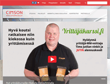 Tablet Screenshot of cimsonkoulutuspalvelut.fi